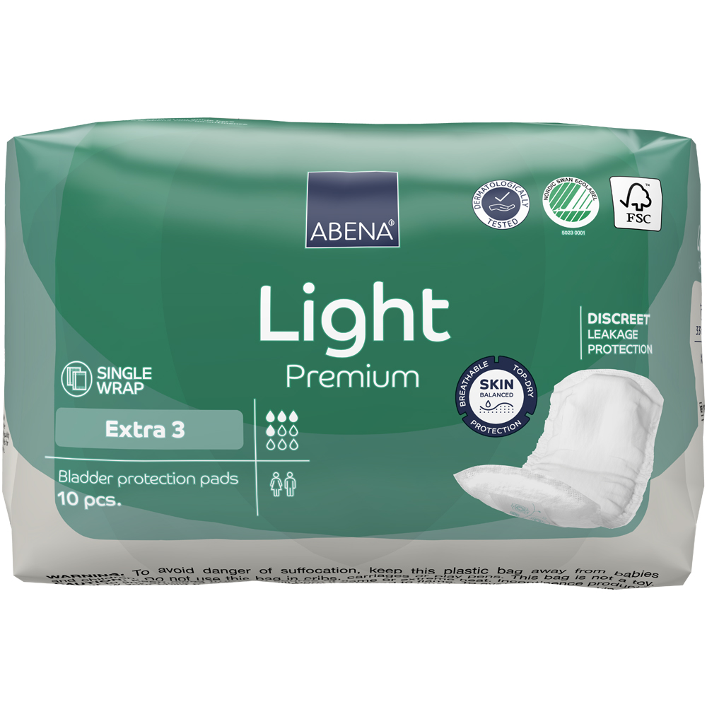 Abena Light Extra 3, 33-11cm Shaped Pads