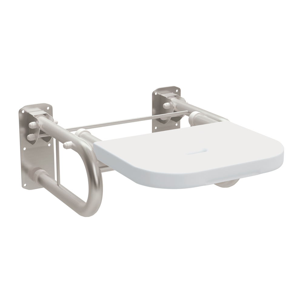 Bathex 650mm Projection Shower Seat – Foldable &amp; Durable - Stainless Steel -  Bathroom Wetroom CareHome - Buy Now - UK - Easy Care Systems