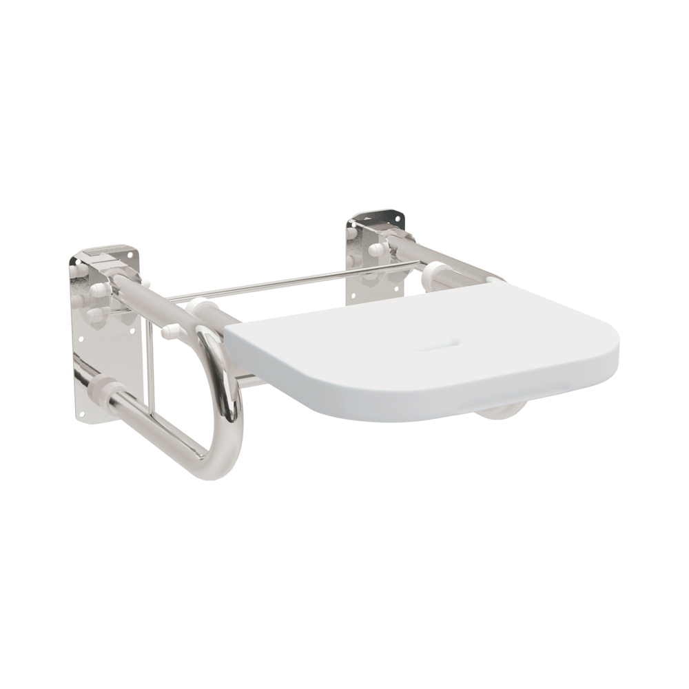 Bathex 650mm Projection Shower Seat – Foldable &amp; Durable - Stainless Steel -  Bathroom Wetroom CareHome - Buy Now - UK - Easy Care Systems