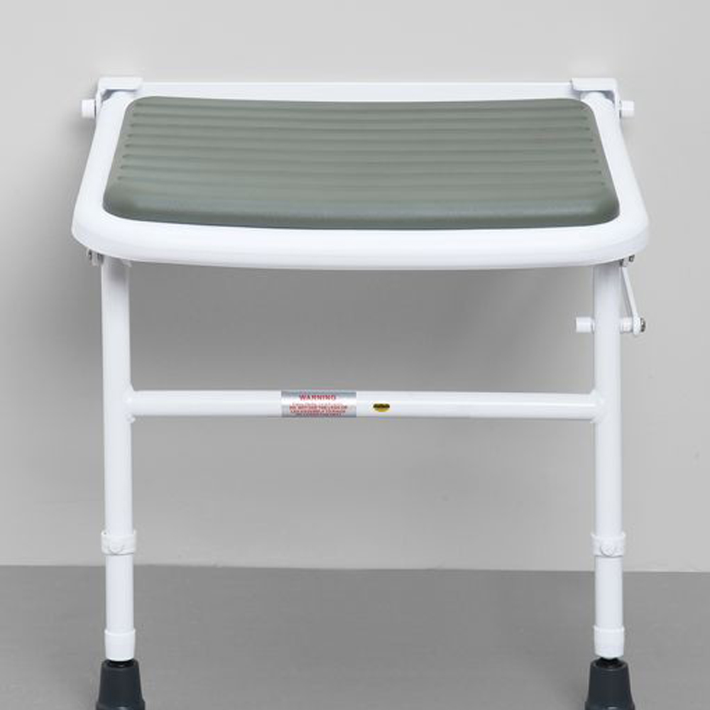 Bathex-Wall-Mounted Padded Shower Seat | Stainless Steel | dropdown Leg | Bathroom Wetroom Carehome | Order Now | UK Easy Care Systems