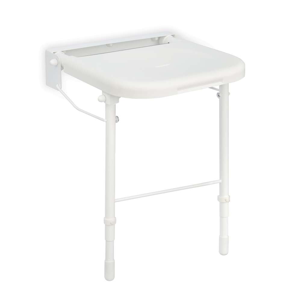 Bathex Adjustable Shower Seat With Drop Down Legs | Elderly Disabled | Bathroom Wetroom Care HOme | Buy Now | UK | Easy Care Systems