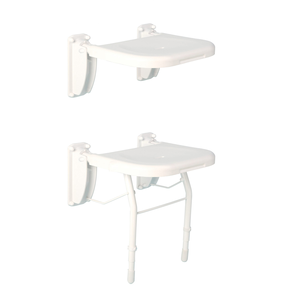 Bathex Slotting Action Shower Seat with Drop Down Legs