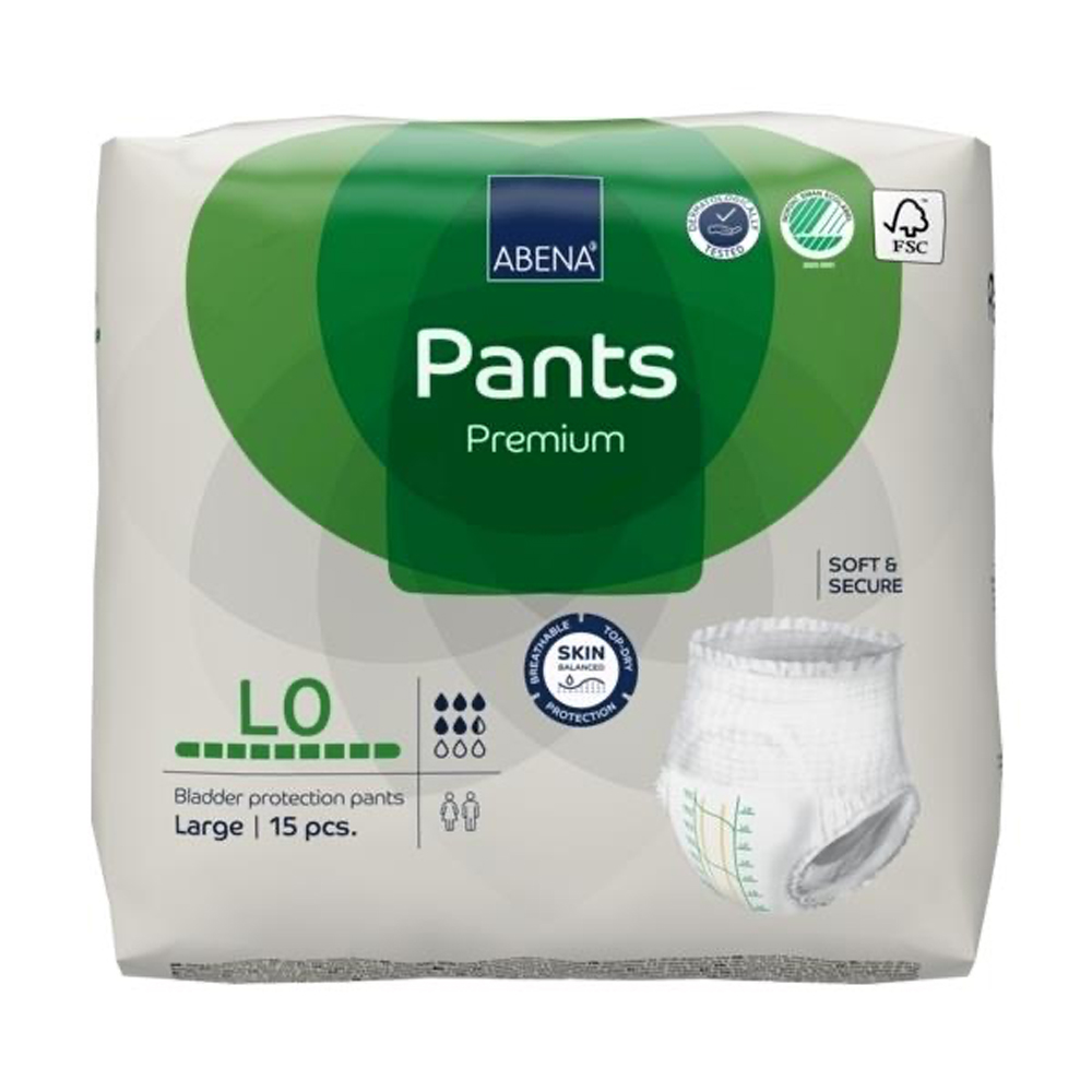 Abena Pants L0 Premium Pull-Up Pant (Waist/Hip size 100-140cm)