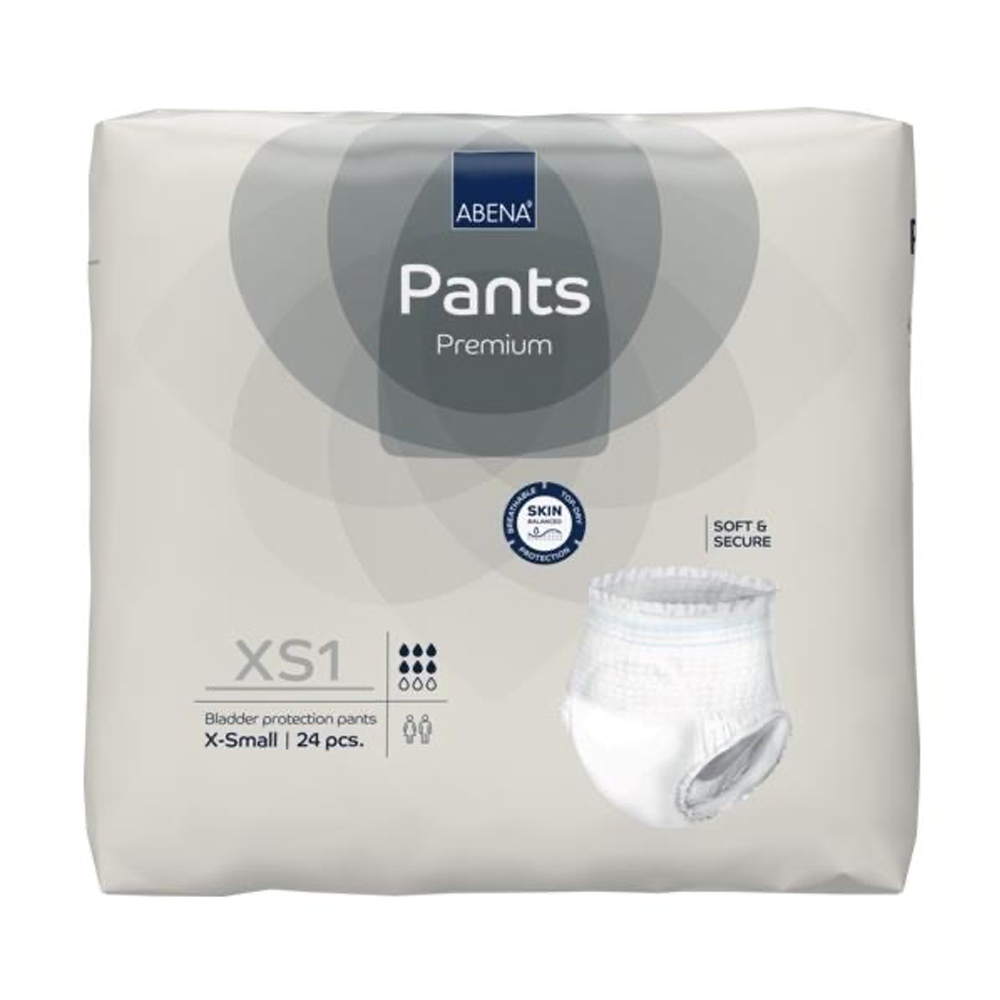 Abena Pants XS1, Premium Pull-Up Pant (Waist/Hip size 45-70cm)