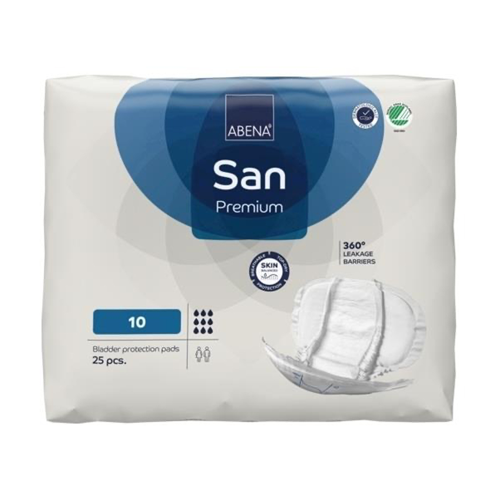 Abena San 10 Premium, 37-73cm - For Moderate to Heavy Incontinence Shaped Pad