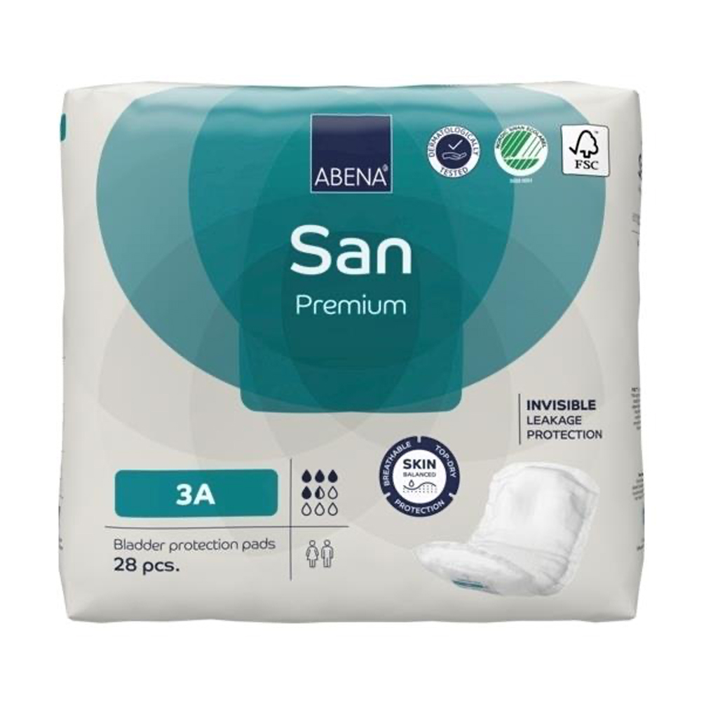 Abena San 3A Premium, 11-33cm - For Light to Moderate Incontinence Shaped Pad