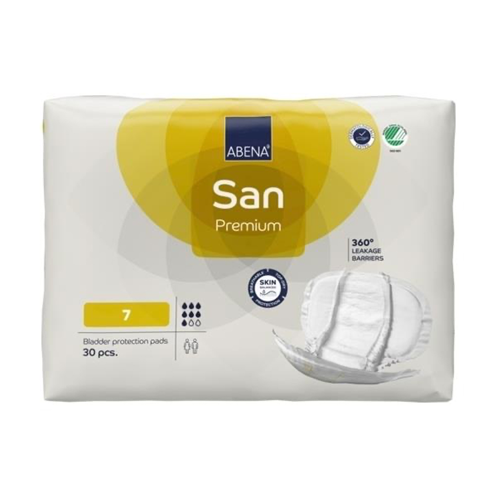 Abena San 7, Premium 36-63cm - For Moderate to Heavy Incontinence Shaped Pad