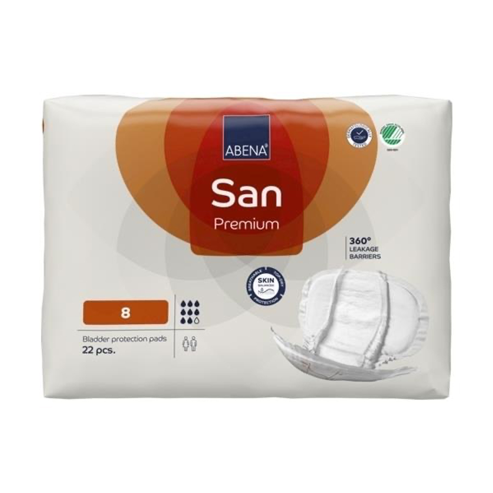 Abena San 8 Premium, 36-63cm - For Moderate to Heavy Incontinence Shaped Pad