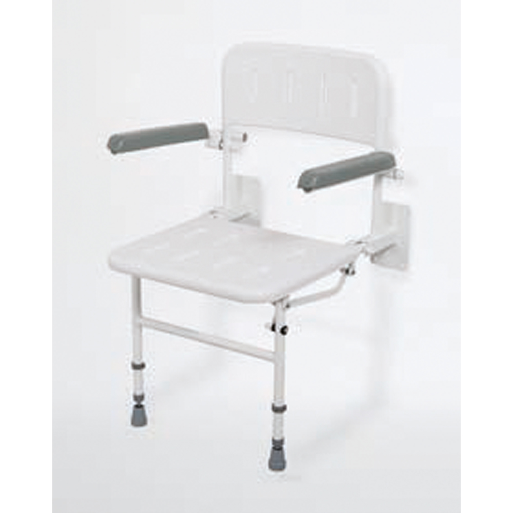 Autumn UK Wall-mounted shower seat with padded arms (Arms/back/unpadded)