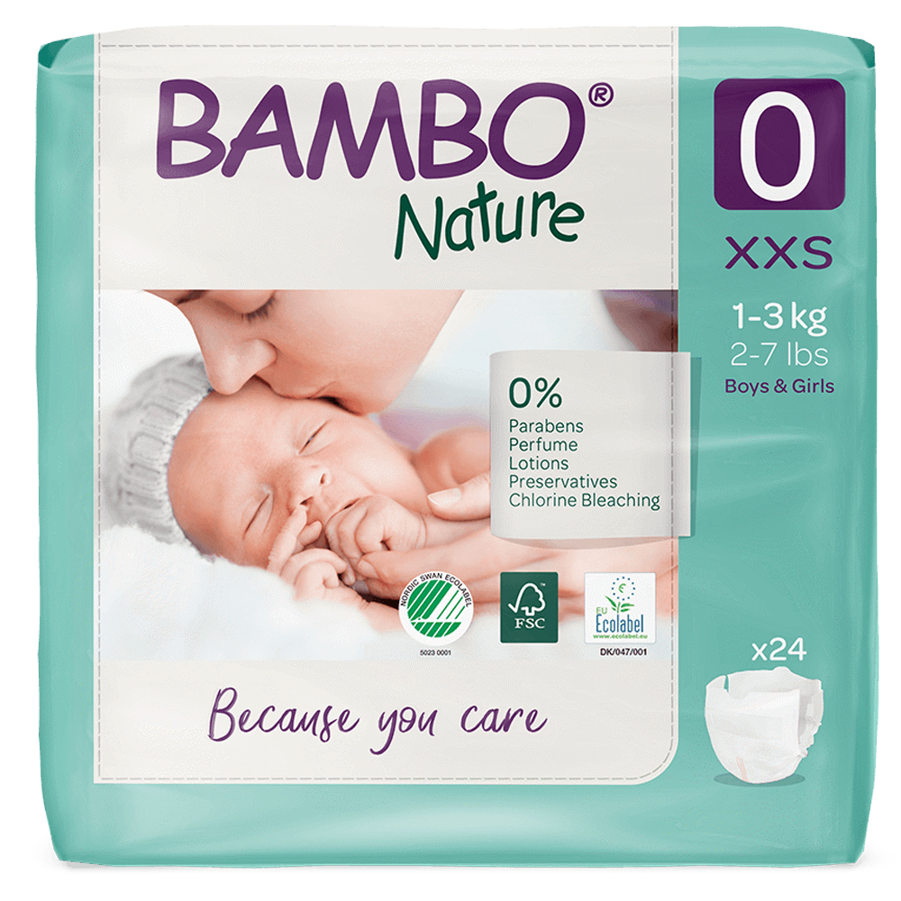 Abena Size 0 Premature Bambo Nature Nappy 1-3kg