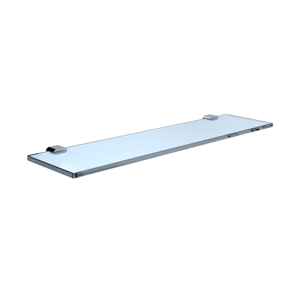 Bathex Glass Shelf with Chrome Brackets | Modern & Durable Wall Shelf | Bathroom Accessory | Buy & Order Near Me | Easy Care Systems