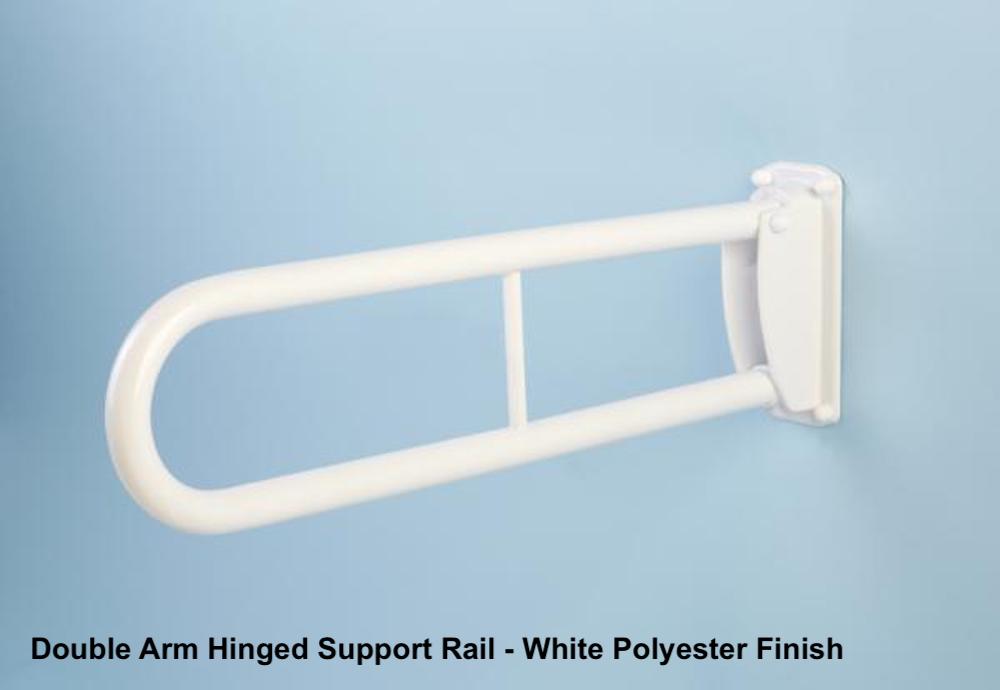Bathex | Double Arm Hinged Support Rail/Handle/Bar | Toilet/Shower | Elderly Disabled | Buy Now | Order Online UK | Near Me | Easy Care Systems