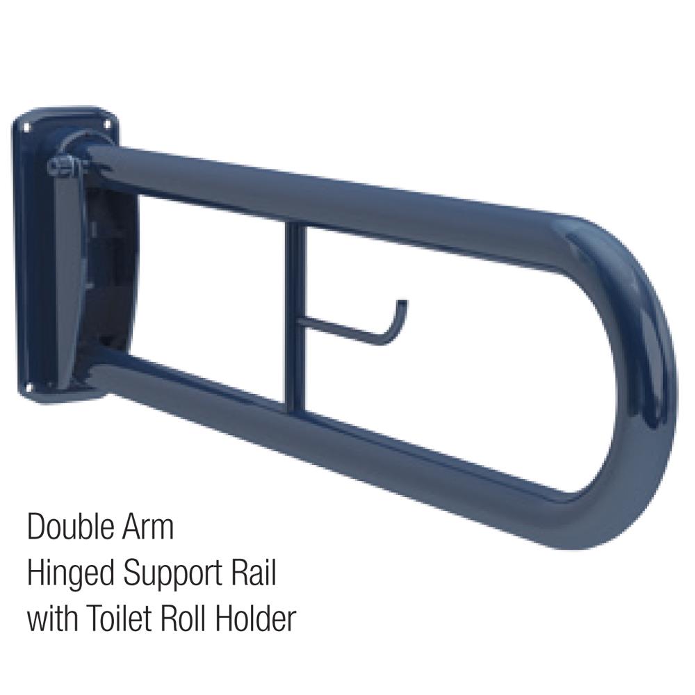 Bathex | Double Arm Hinged Support Rail/Handle/Bar | Toilet/Shower | Elderly Disabled | Buy Now | Order Online UK | Near Me | Easy Care Systems