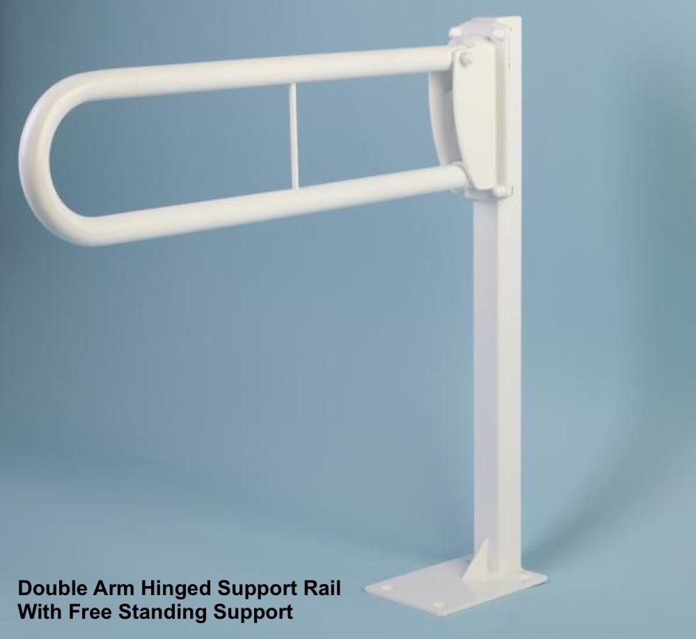Bathex | Double Arm Hinged Support Rail/Bar/Handle | Elderly Disabled Wetroom/Bathroom | Buy Now | Order Online | Uk Near me | Easy Care Systems