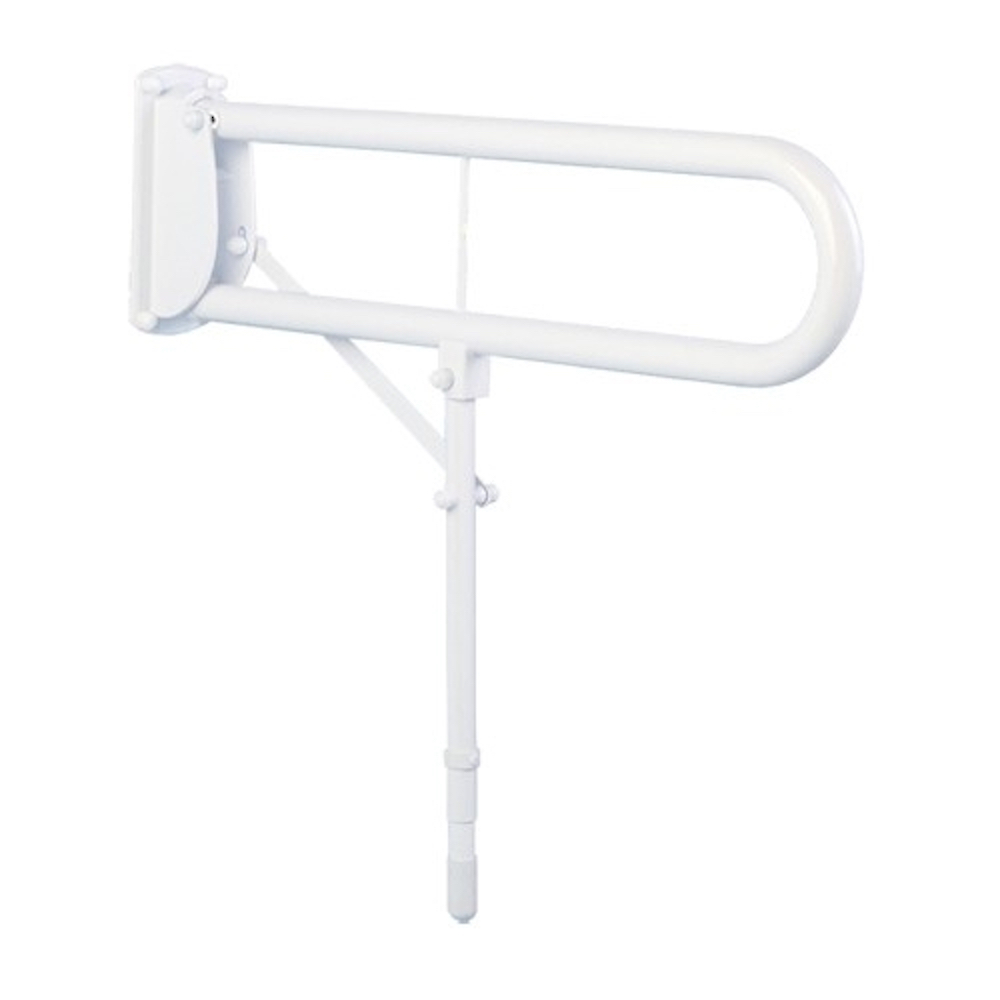 Bathex | Double Arm Hinged Suport Rail/Bar/Handle With Drop Down Leg | Disabled Elderly Bathroom Wetroom Showering | Buy Now | Order Online UK | Near Me | Easy Care Systems