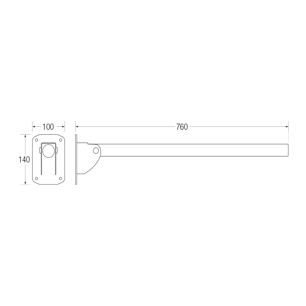 Bathex | Friction Single Arm Hinged Support Rail/Bar/Handle | Disabled Elderly Bathroom Wetroom Showering | Buy Now Order Online UK | Near Me | Easy Care Systems