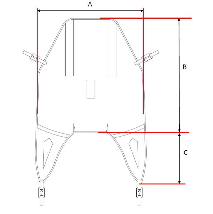 Prism Medical | General Purpose Polyester-Spacer Material Clip Sling | Comfortable Medical Sling | Patient Lifting | Transfering | Moving | Hoisting | Buy Now | Order Online | Easy Care Systems