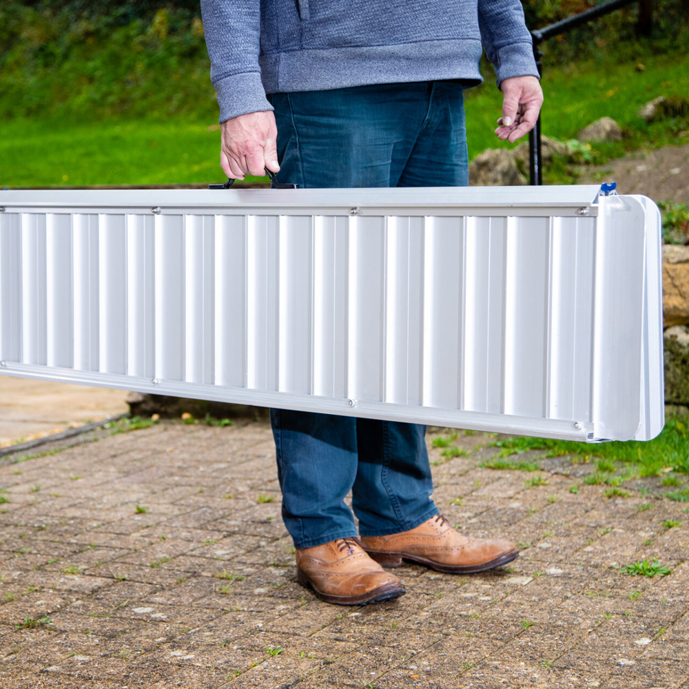 Enable Access | Metro Portable Folding Aluminium Ramp | Portable Folding Economy Contract Disabled Elderly Wheelchair Ramps | Vehicle Access | Accessibility for Steps/Stairs/Wood/Door Level | Buy Order Online | Easy Care Systems