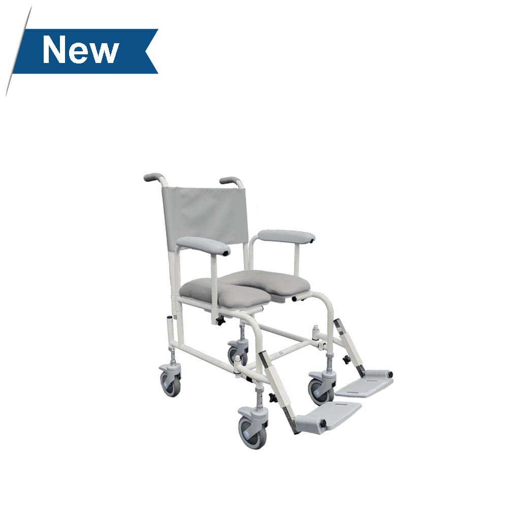 Freeway Height Adjustable Shower Chair with Anti-Tangle Castors Freeway Height Adjustable Shower Chair with Anti-Tangle Castors