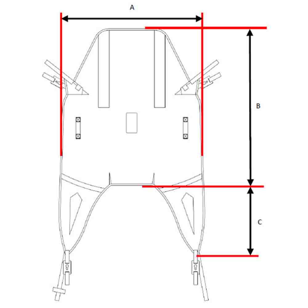 12018W_Prism Medical | General Purpose Spacer material Clip & Loop Sling | Comfortable Medical Sling | Patient Lifting | Transfering | Moving | Hoisting | Buy Now | Order Online | Easy Care Systems