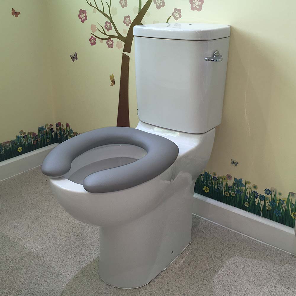 Padded Grey WC Horseshoe seat