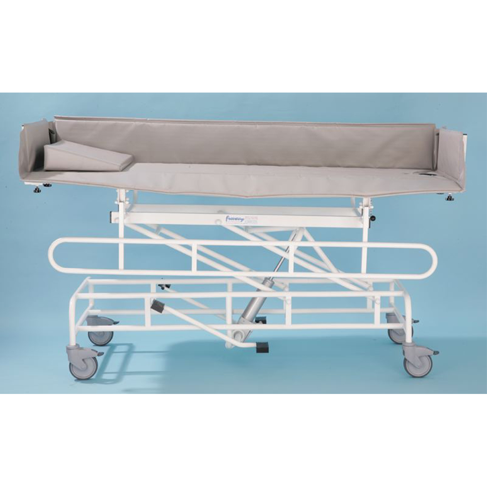 Freeway Height Adjustable Shower Trolley With Liner
