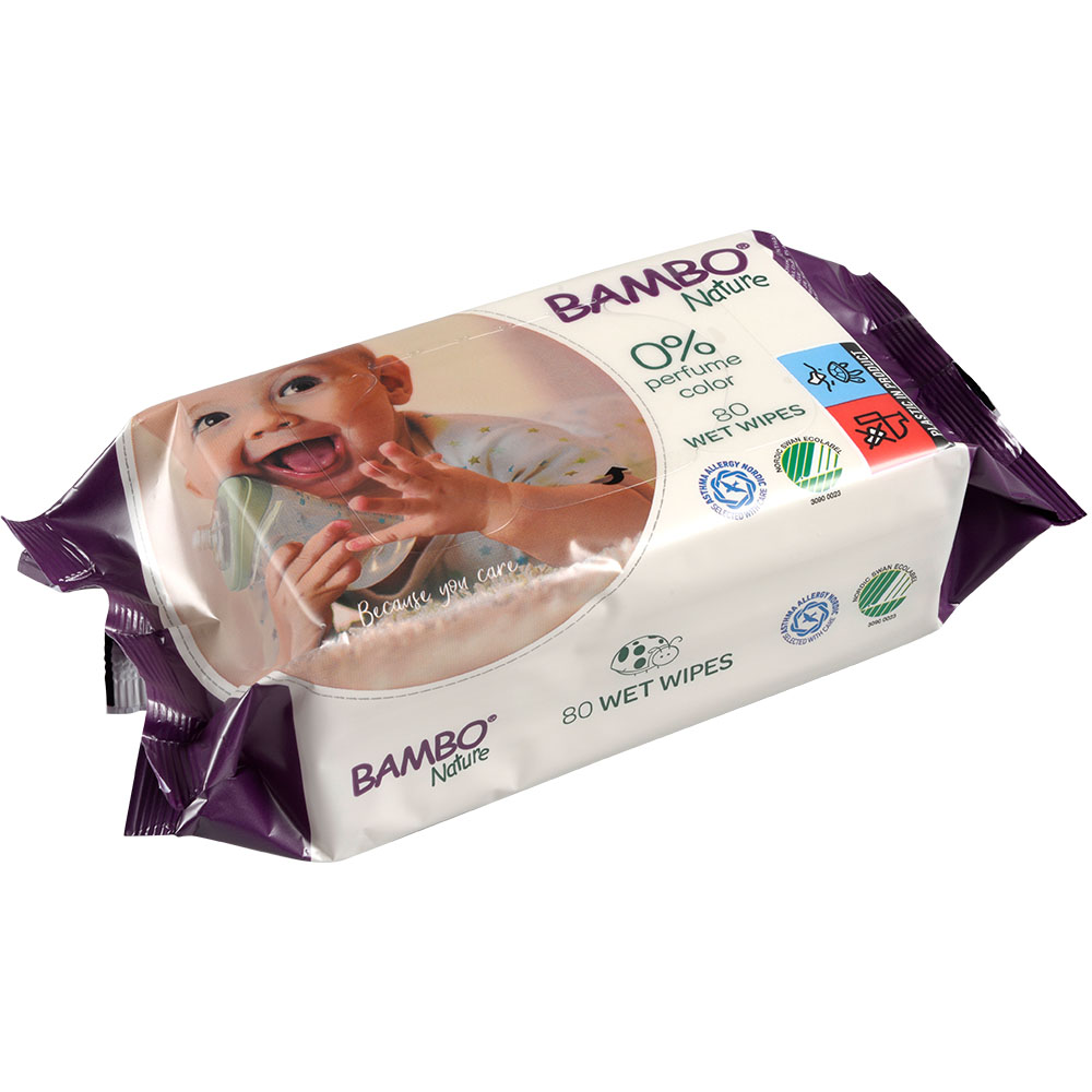 Abena Bambo Nature Wet Wipe-Case of 12 Packs (960 Pieces)