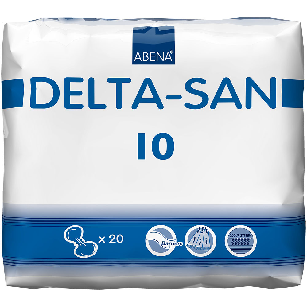 Abena Abri Delta-San 10, 37-73cm Anatomically Shaped Pads