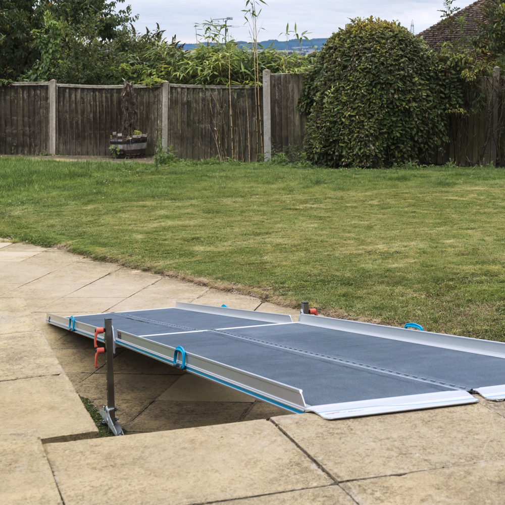 Enable Access | Aerolight High Rise Ramp Kit HR | Portable Folding Disabled Elderly Wheelchair Ramps | Vehicle Access | Accessibility for Steps/Stairs/Wood/Door Level | Buy Order Online | Easy Care Systems
