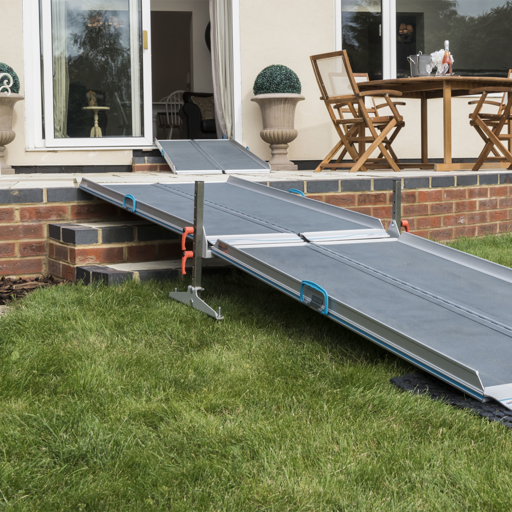 Enable Access | Aerolight High Rise Ramp Kit HR | Portable Folding Disabled Elderly Wheelchair Ramps | Vehicle Access | Accessibility for Steps/Stairs/Wood/Door Level | Buy Order Online | Easy Care Systems