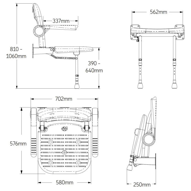AKW 400 SERIES SHOWER SEAT | EASY CARE SYSTEMS | UK SHIPPING | FAST &amp; CHEAP DELIVERY