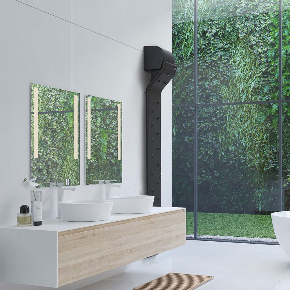 Discover the Valiryo Body Dryer – an innovative, fully automated drying device that replaces towels with a skin-nourishing, antibacterial air stream. Easily installable inside or outside the shower, it offers uniform drying from head to toe in three minutes. With 27 air diffusers, adjustable temperature and intensity, and a motion sensor, it ensures a hygienic, relaxing experience. Ideal for wellness, limited mobility, and skin care. Request a quote today!
