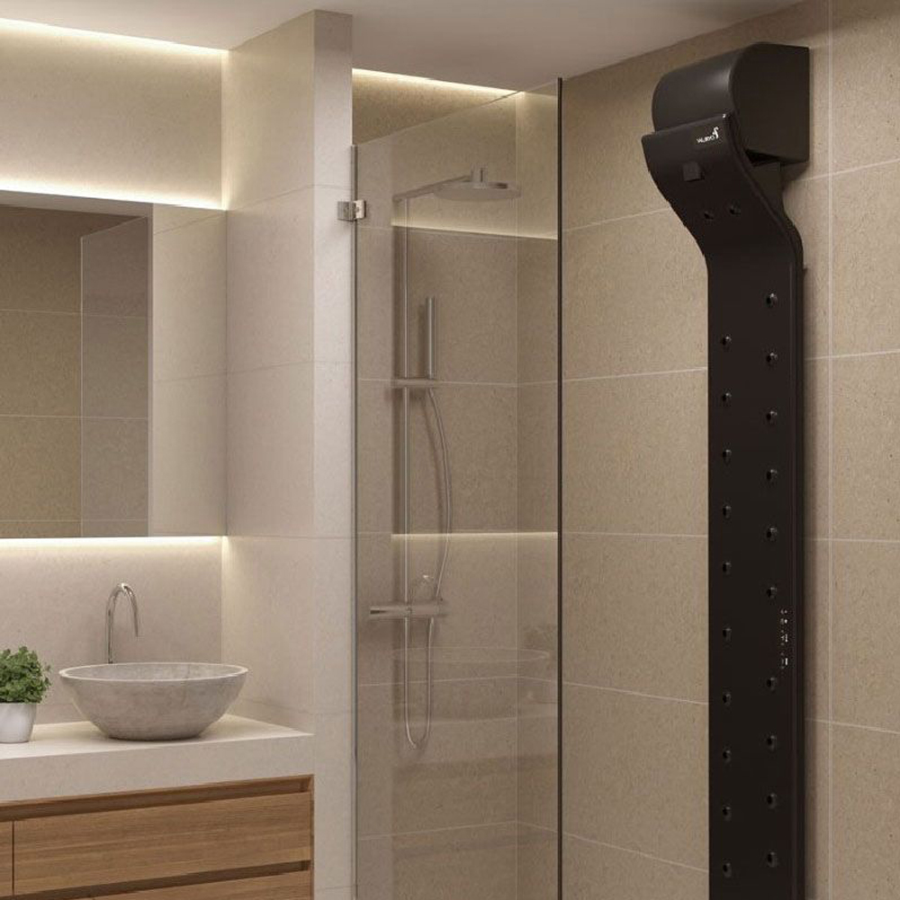 Discover the Valiryo Body Dryer – an innovative, fully automated drying device that replaces towels with a skin-nourishing, antibacterial air stream. Easily installable inside or outside the shower, it offers uniform drying from head to toe in three minutes. With 27 air diffusers, adjustable temperature and intensity, and a motion sensor, it ensures a hygienic, relaxing experience. Ideal for wellness, limited mobility, and skin care. Request a quote today!